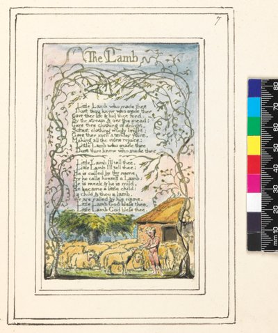 Songs of Innocence and of Experience Plate 7: the Lamb, c.1789-94 by William Blake